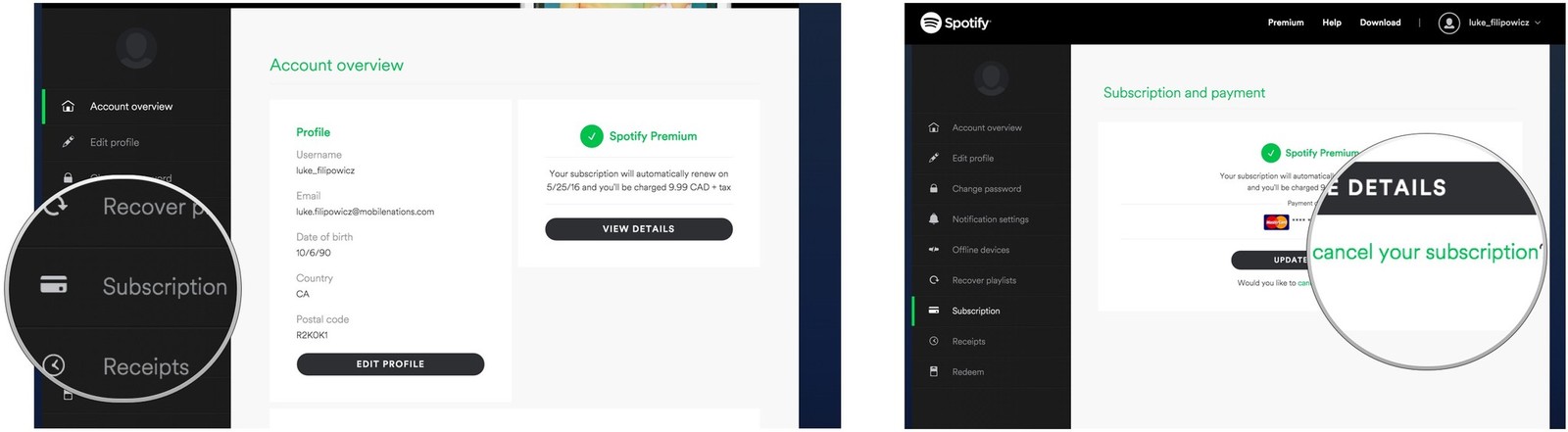 How to cancel spotify premium trial